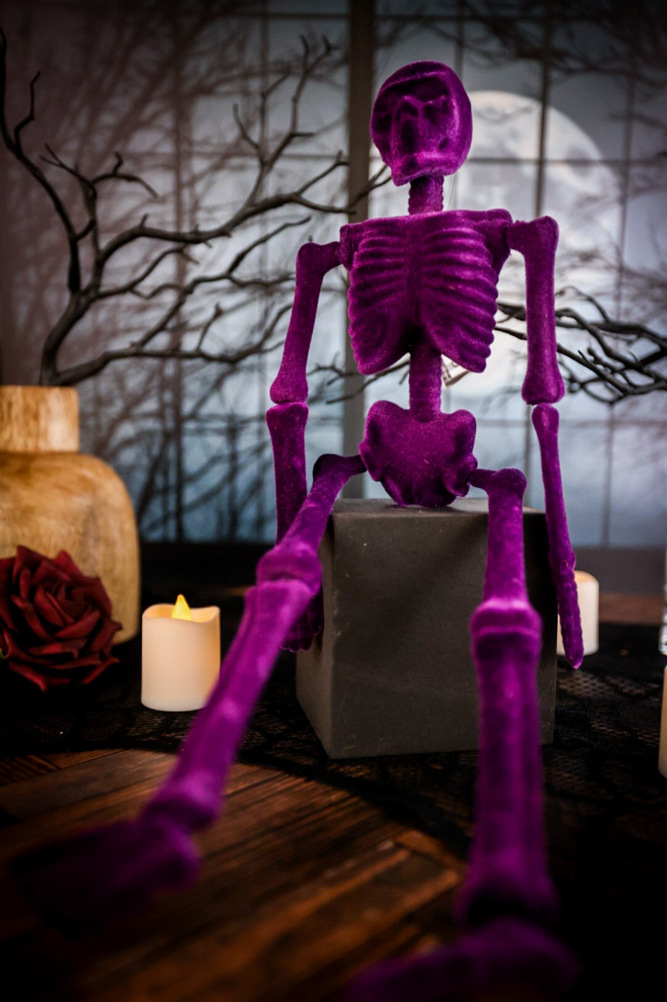 Flocked Skeleton Decor (Six Colors) - Whiskey Skies