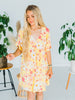 Floral Print Babydoll Dress - Whiskey Skies - ANDREE BY UNIT
