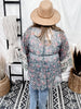Floral Printed Short Sleeve Kimono - Whiskey Skies