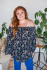 Floral Wide Neck Blouse - Whiskey Skies