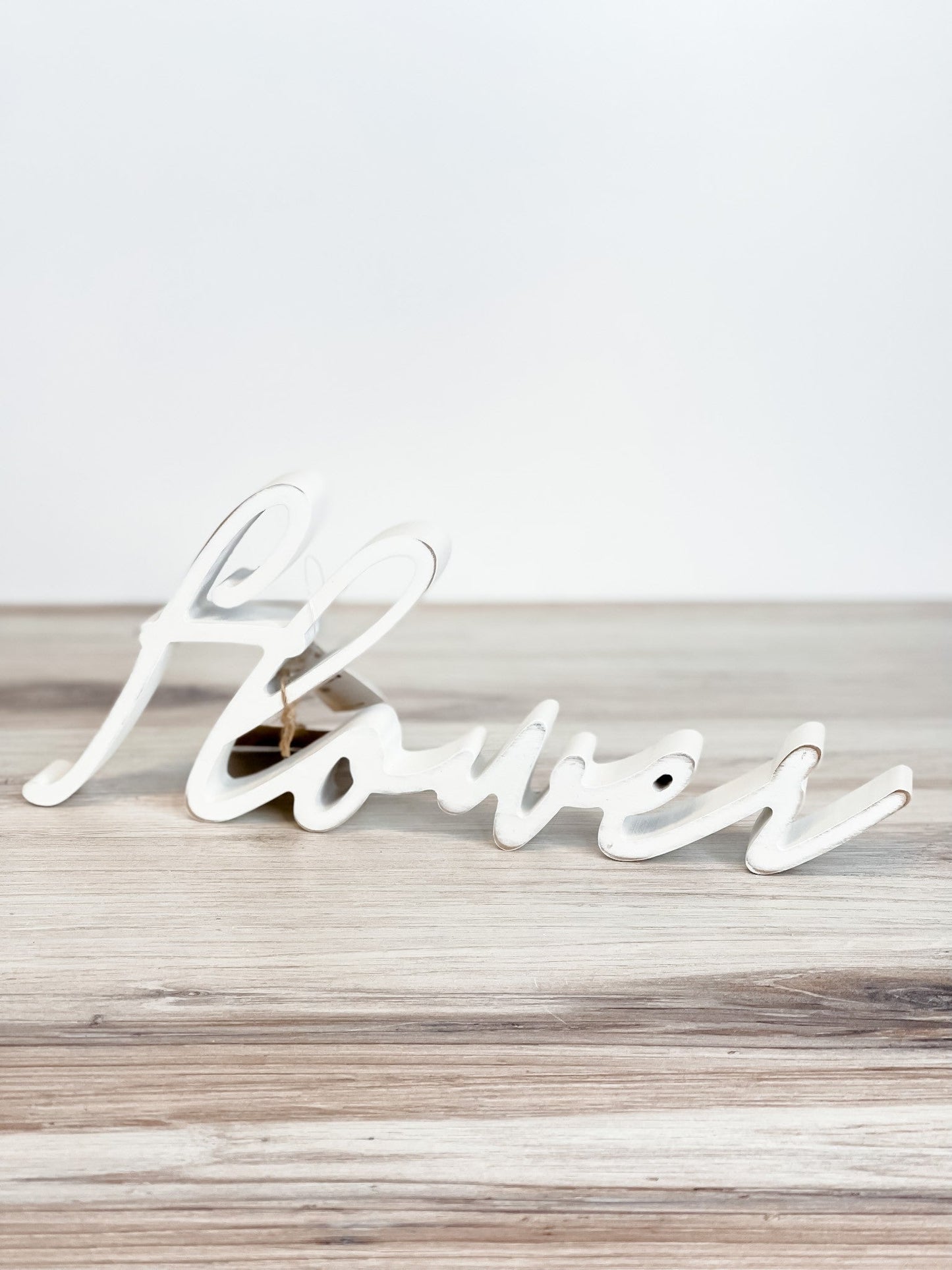 Flower Word Wooden Cut Out - Whiskey Skies