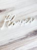 Flower Word Wooden Cut Out - Whiskey Skies