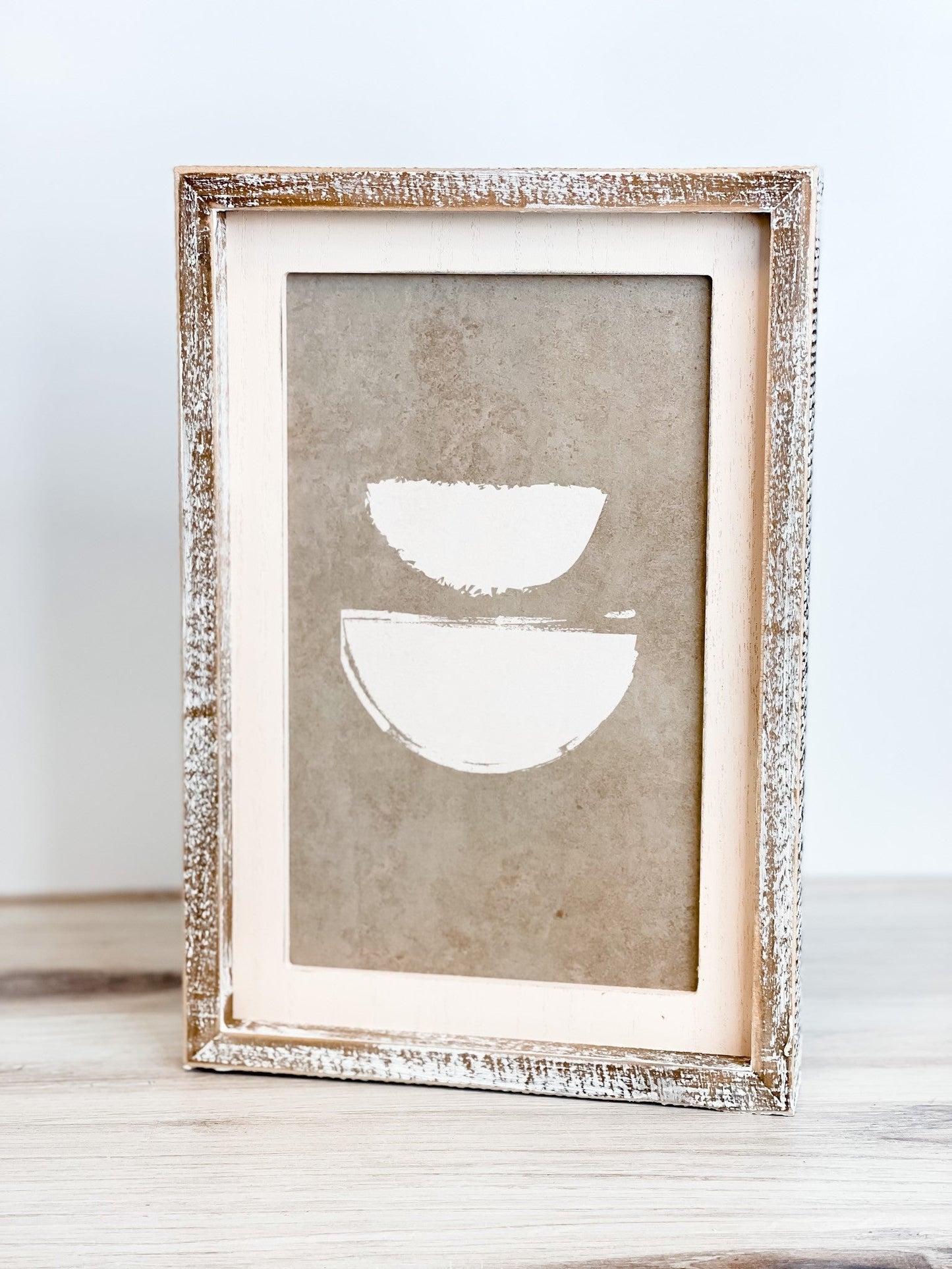 Framed Wooden Sign Double Half Circle - Whiskey Skies