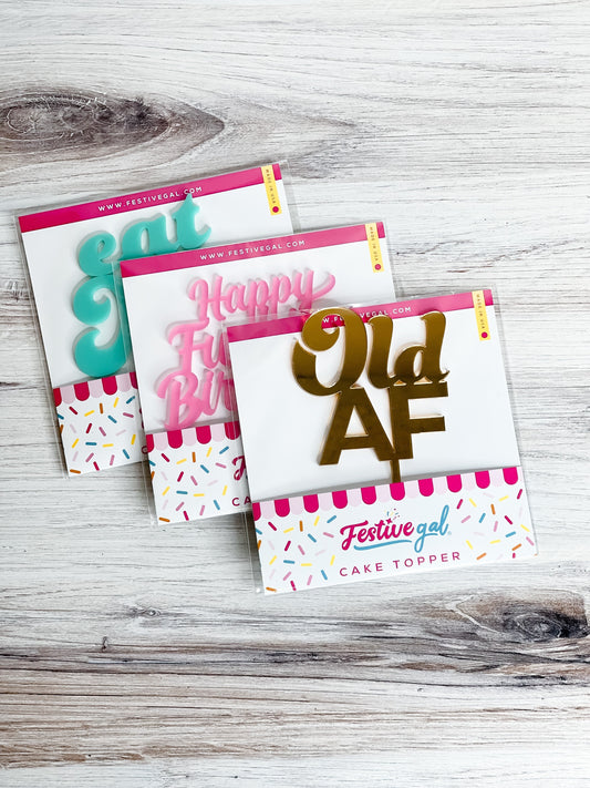 Funny Cake Toppers *Final Sale* - Whiskey Skies