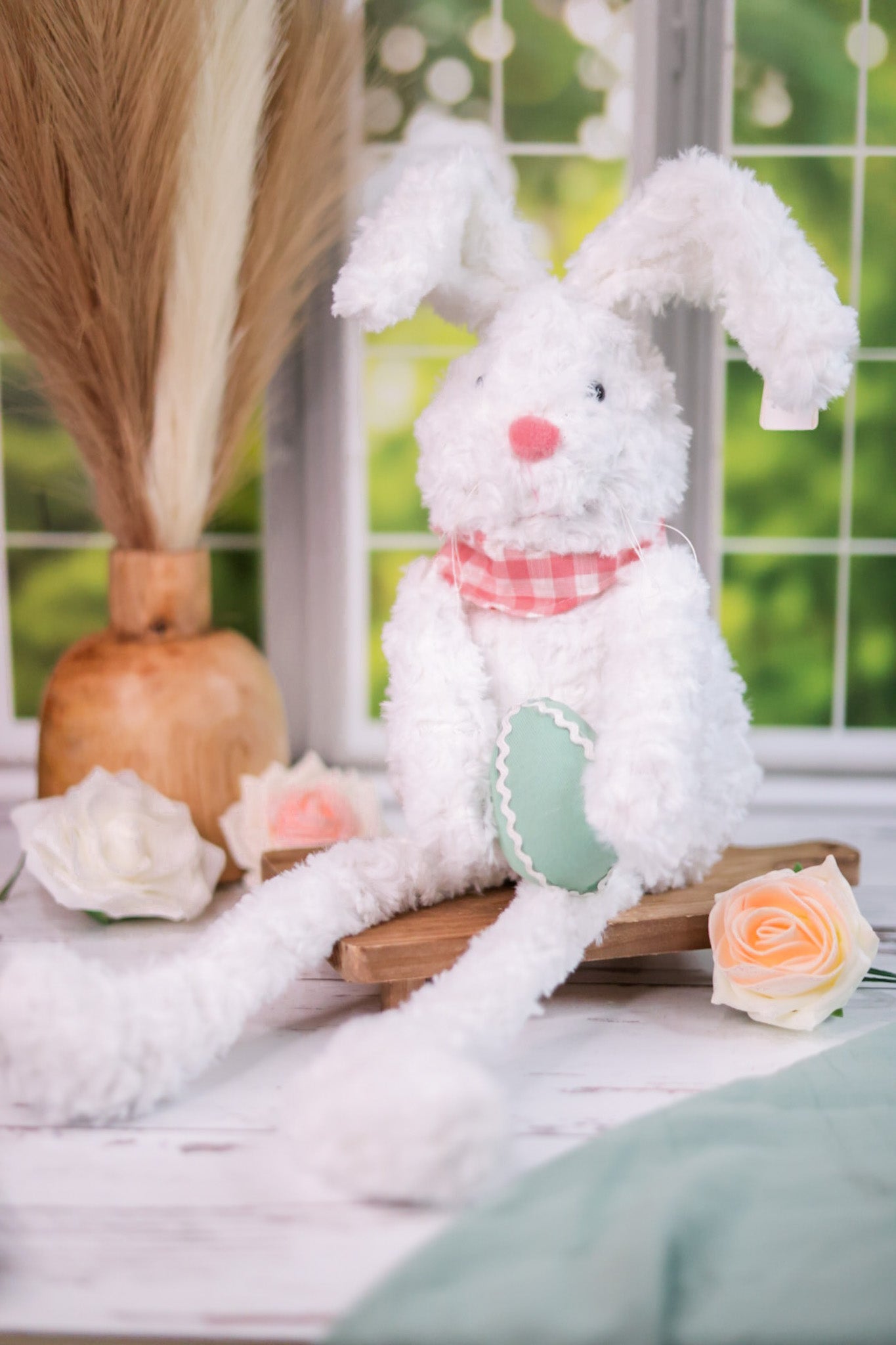 Fuzzy Bunny Plush Sitter (2 Styles) - Whiskey Skies