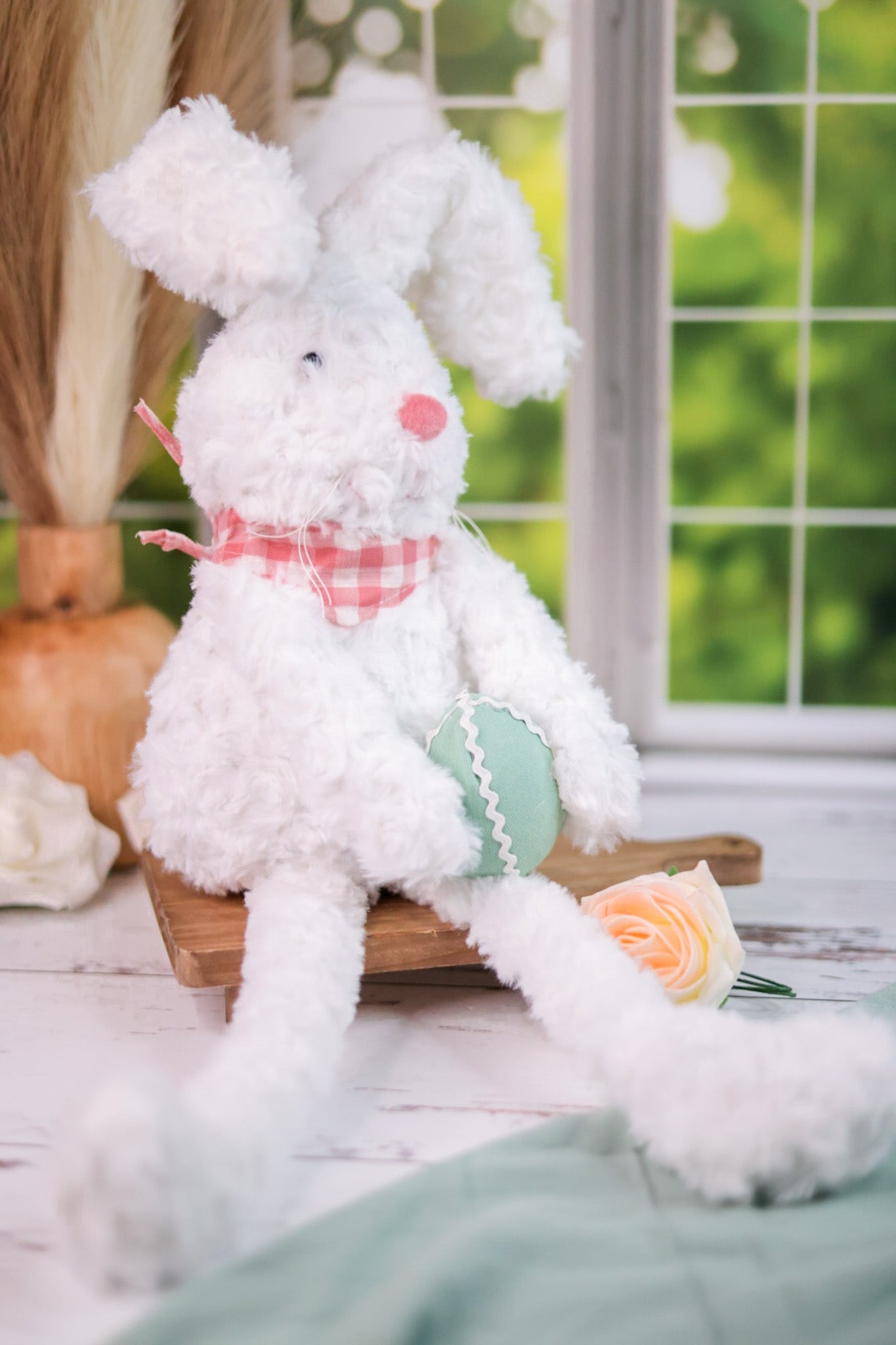 Fuzzy Bunny Plush Sitter (2 Styles) - Whiskey Skies