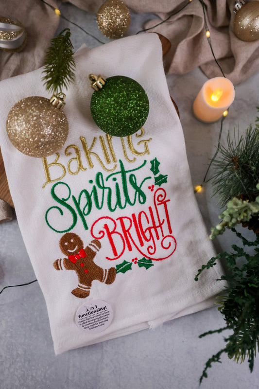 Gingerbread Baking Kitchen Towel - Whiskey Skies