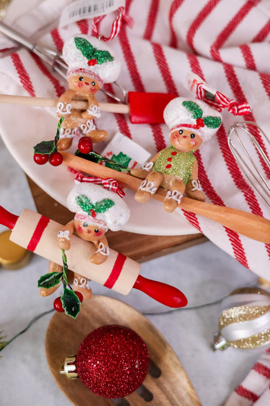 Gingerbread Baking Tool Ornaments (3 Styles) - Whiskey Skies