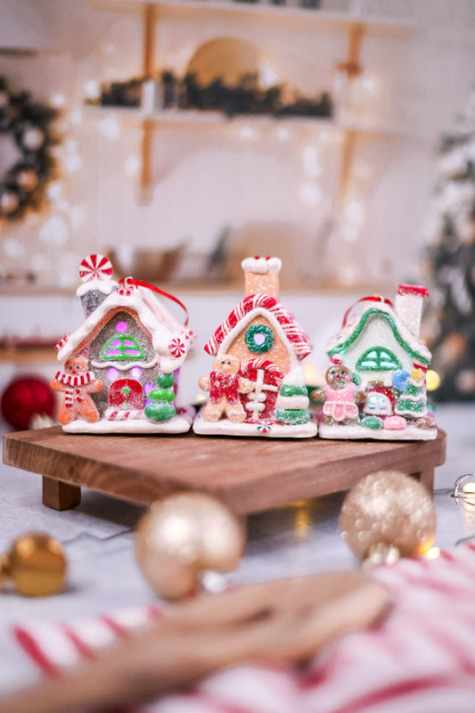 Gingerbread House Ornaments - Whiskey Skies