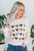 Glittery Candy Hearts Long Sleeve Top - Whiskey Skies