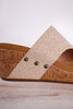 Gold Shimmer Wedge Sandals - Whiskey Skies