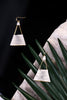 Gold Triangle Earrings 2 - Whiskey Skies - LESLIE CURTIS JEWLERY DESIGNS
