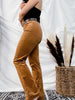 Golden Corduroy Tyler Pants - Whiskey Skies - UNIQUE VINTAGE