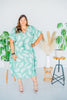 Green Palm Kaftan Maxi Dress - Whiskey Skies