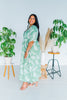 Green Palm Kaftan Maxi Dress - Whiskey Skies