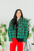Green Plaid Button Front Jacket - Whiskey Skies