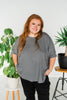 Grey Waffle Knit Essential Top - Whiskey Skies