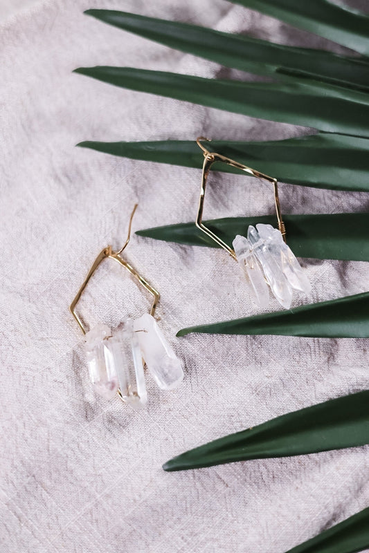 Hammered Gold Earrings - Whiskey Skies - LESLIE CURTIS JEWLERY DESIGNS