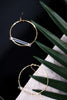 Hammered Gold Hoop Earrings - Whiskey Skies