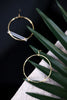 Hammered Gold Hoop Earrings - Whiskey Skies