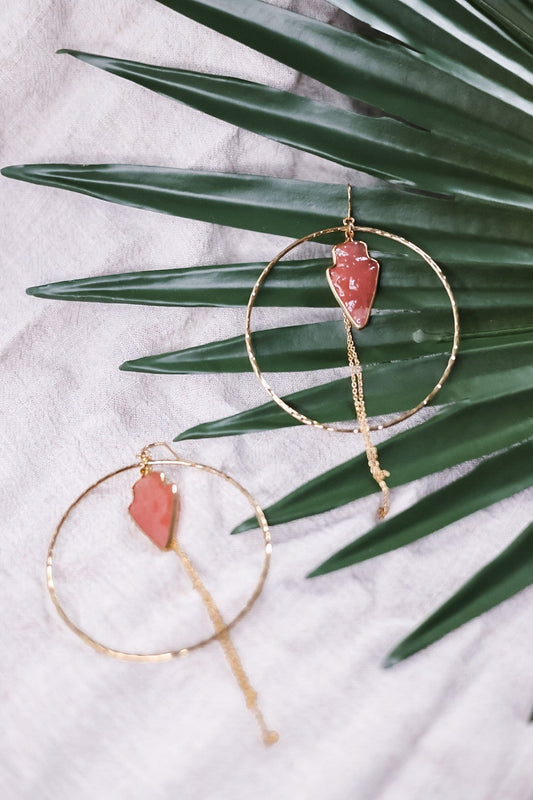 Hammered Gold Hoop Earrings - Whiskey Skies - LESLIE CURTIS JEWLERY DESIGNS