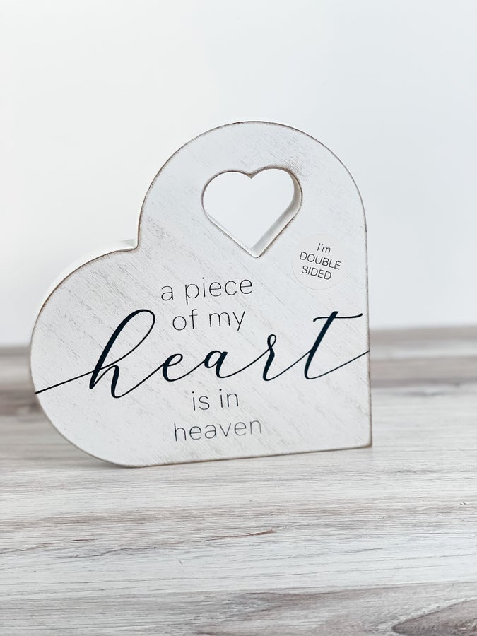 Heart Heaven Wood Sign - Whiskey Skies