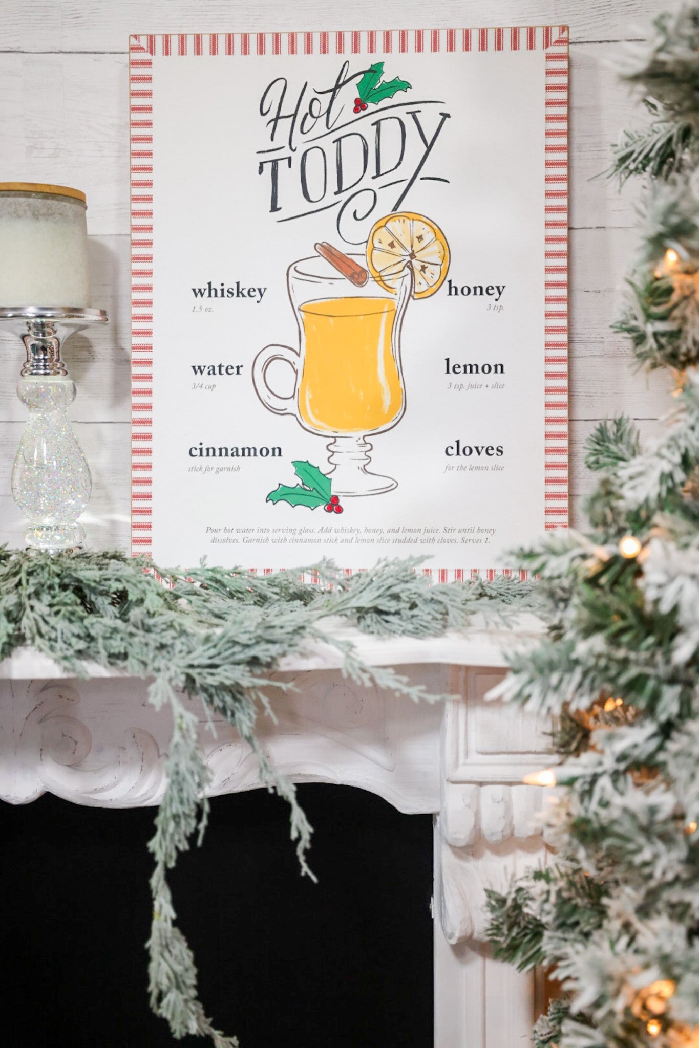 Holiday Cocktail Decor Wall Signs - Whiskey Skies