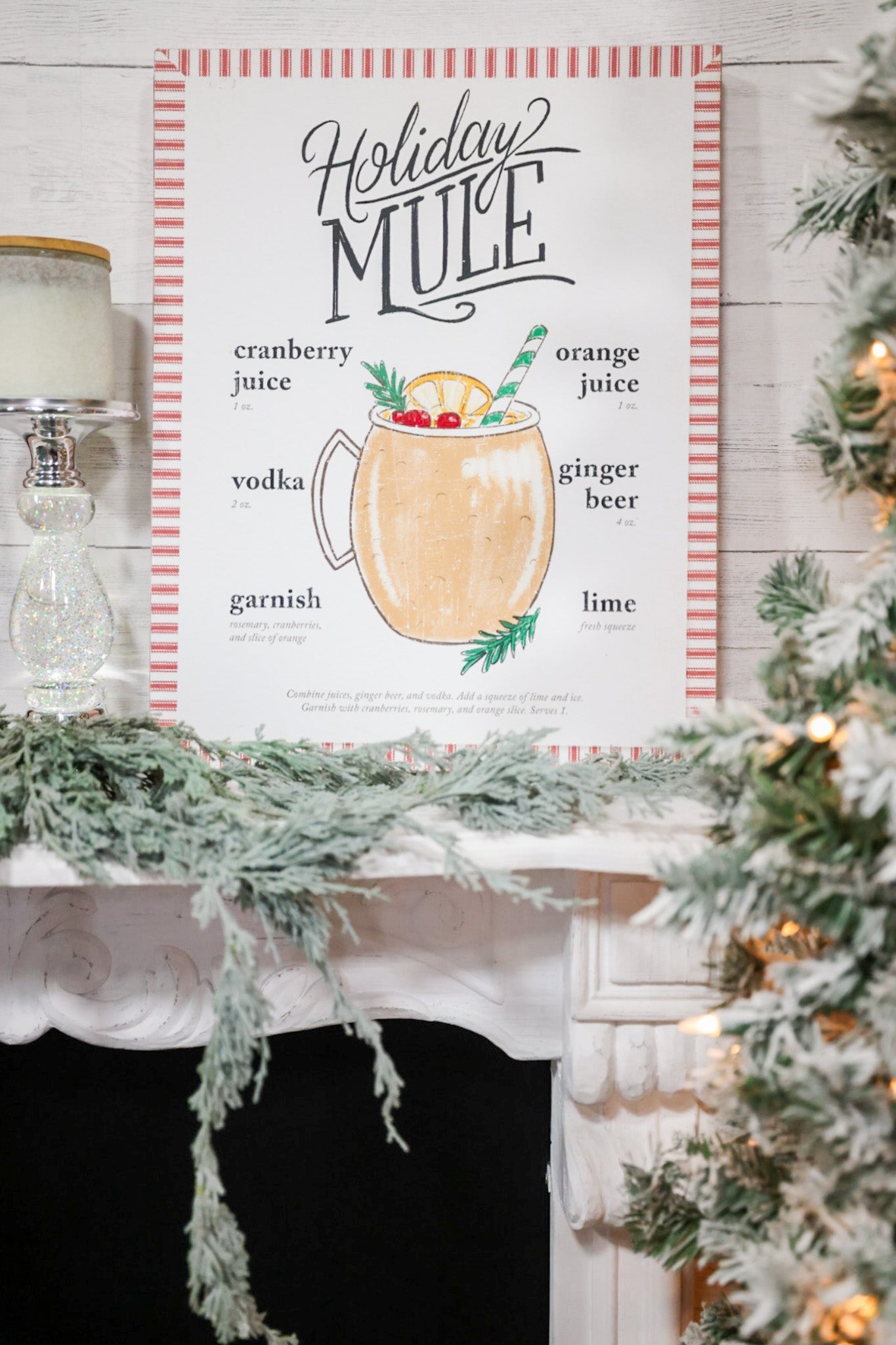 Holiday Cocktail Decor Wall Signs - Whiskey Skies