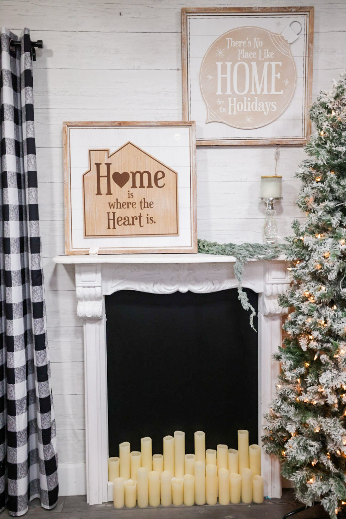 Holiday & Heart Double Sided Sign - Whiskey Skies