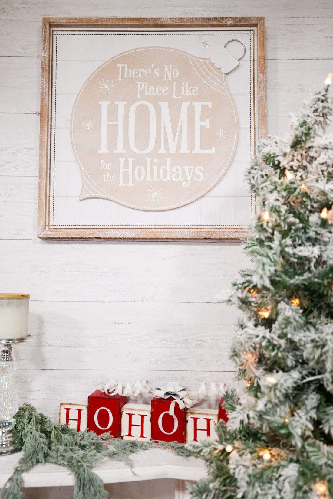 Holiday & Heart Double Sided Sign - Whiskey Skies