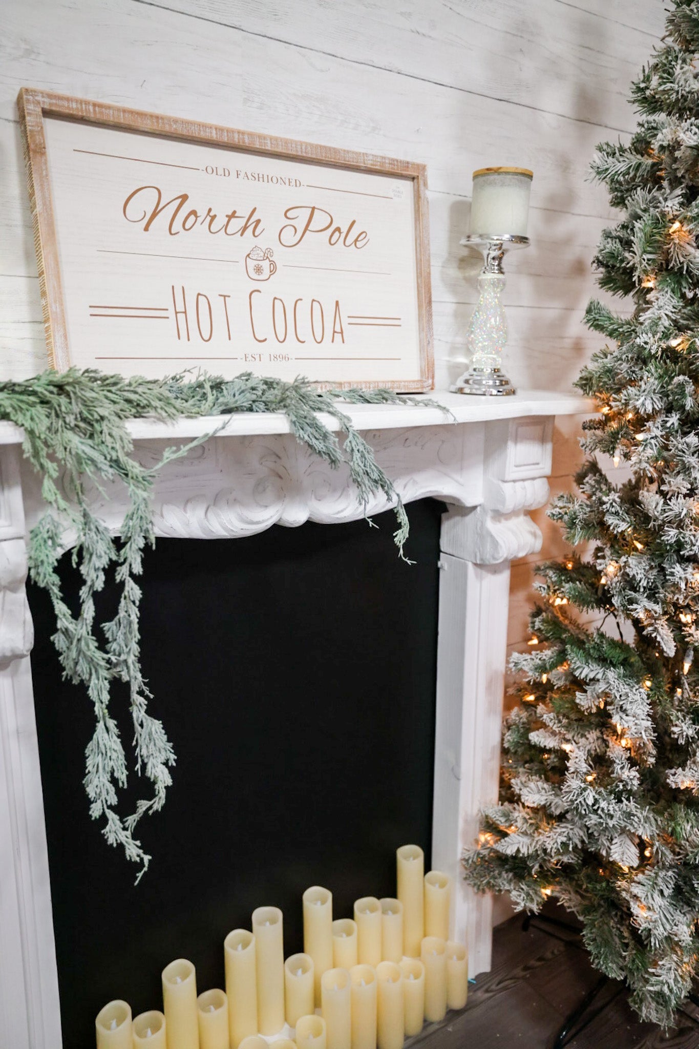 Hot Cocoa & Fresh Flowers Double Sided Sign - Whiskey Skies