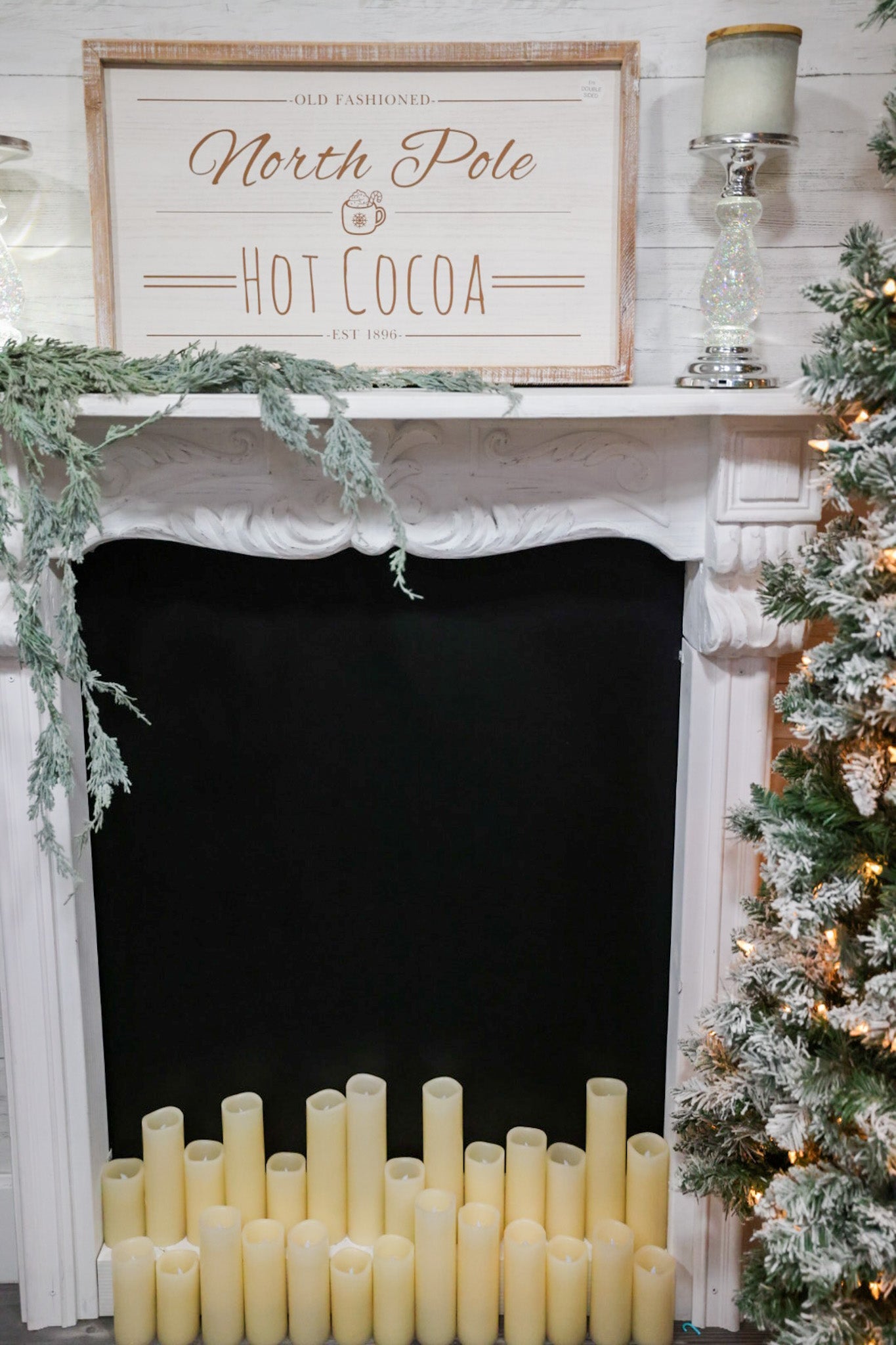 Hot Cocoa & Fresh Flowers Double Sided Sign - Whiskey Skies