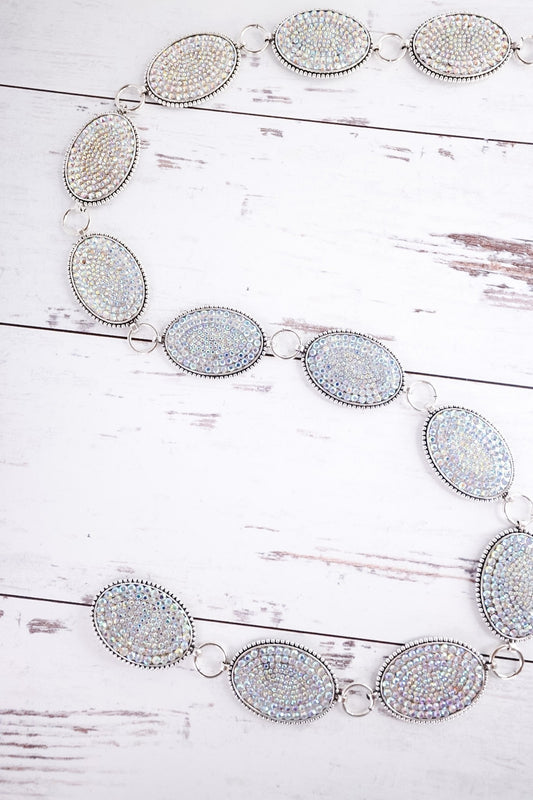 Iridescent Concho Link Belt - Whiskey Skies