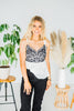 Ivory & Black Embroidered Babydoll Top - Whiskey Skies