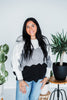 Ivory Color Block Dolman Sleeve Knit Sweater - Whiskey Skies