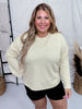 Ivory & Olive Striped Long Sleeve Crew Neck Top - Whiskey Skies