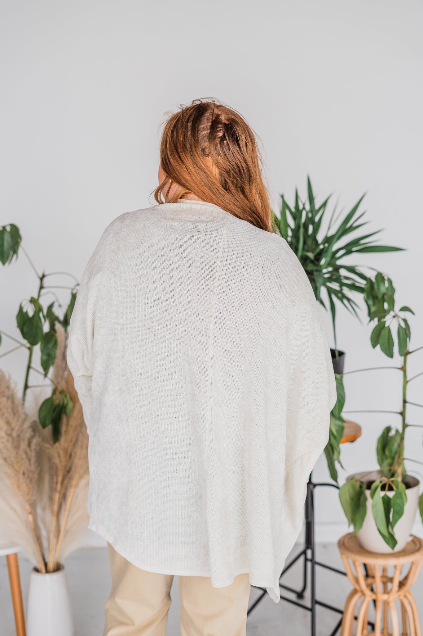 Ivory Open Front Knit Cardigan - Whiskey Skies
