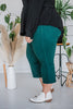 Jade Colored Judy Blue Cropped Wide Leg Tummy Control Jeans - Whiskey Skies