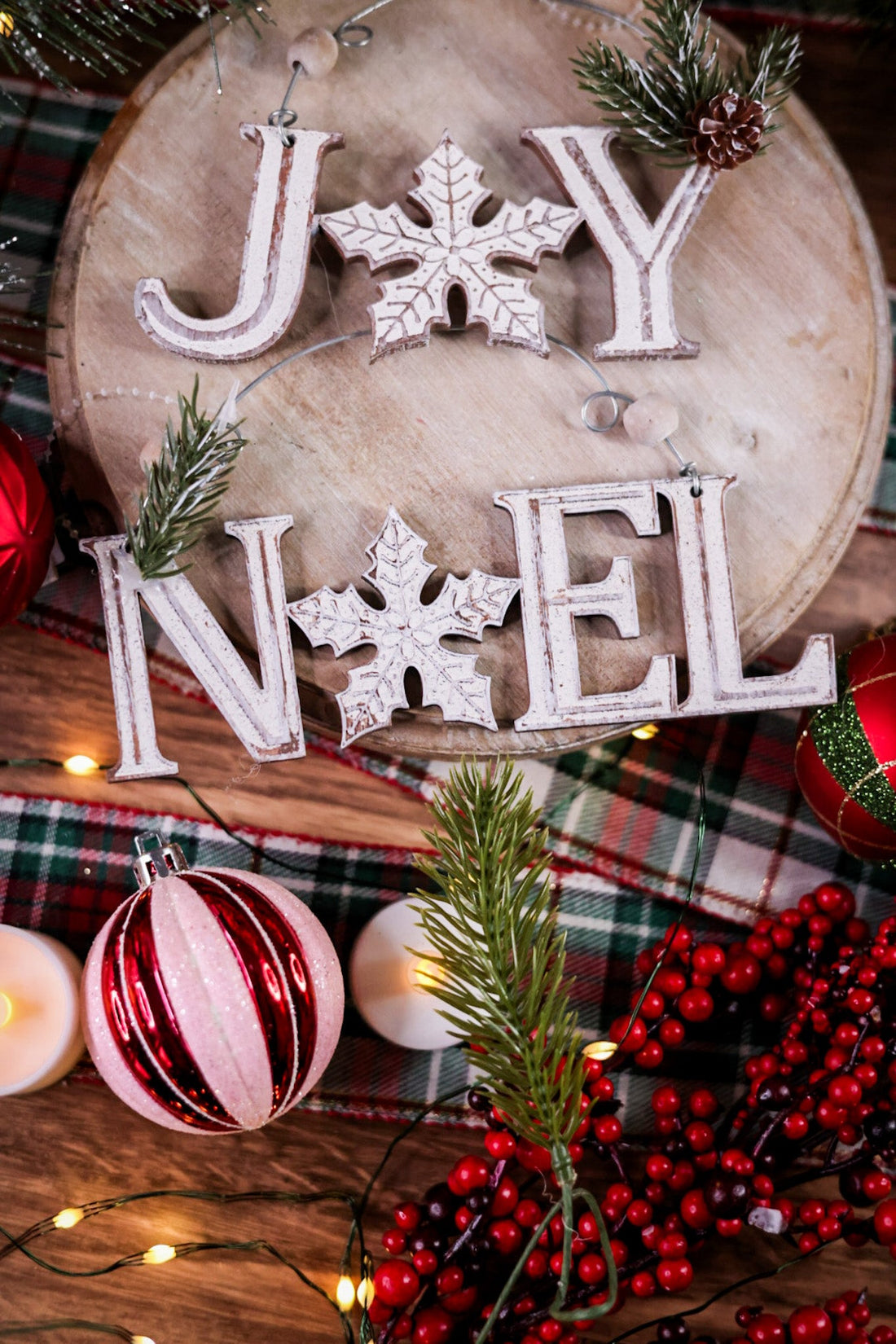 Joy & Noel Christmas Ornaments (Set Of Two) - Whiskey Skies