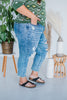 Judy Blue Acid Wash Destroyed Boyfriend Jeans - Whiskey Skies