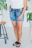 Judy Blue Adjustable Button Denim Shorts - Whiskey Skies