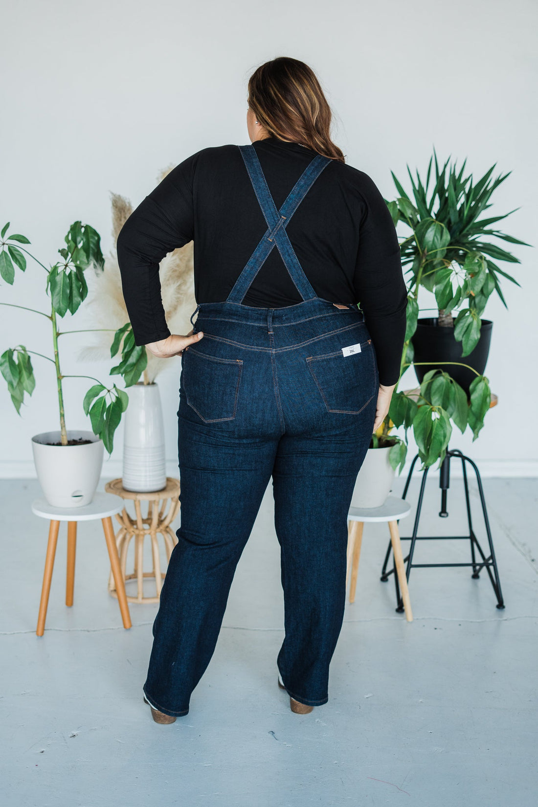 Judy Blue Classic Wide Leg Denim Overalls - Whiskey Skies