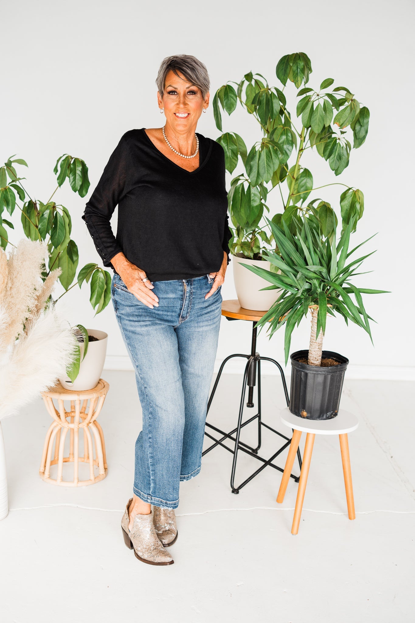 Judy Blue Cropped Wide Leg Jeans - Whiskey Skies