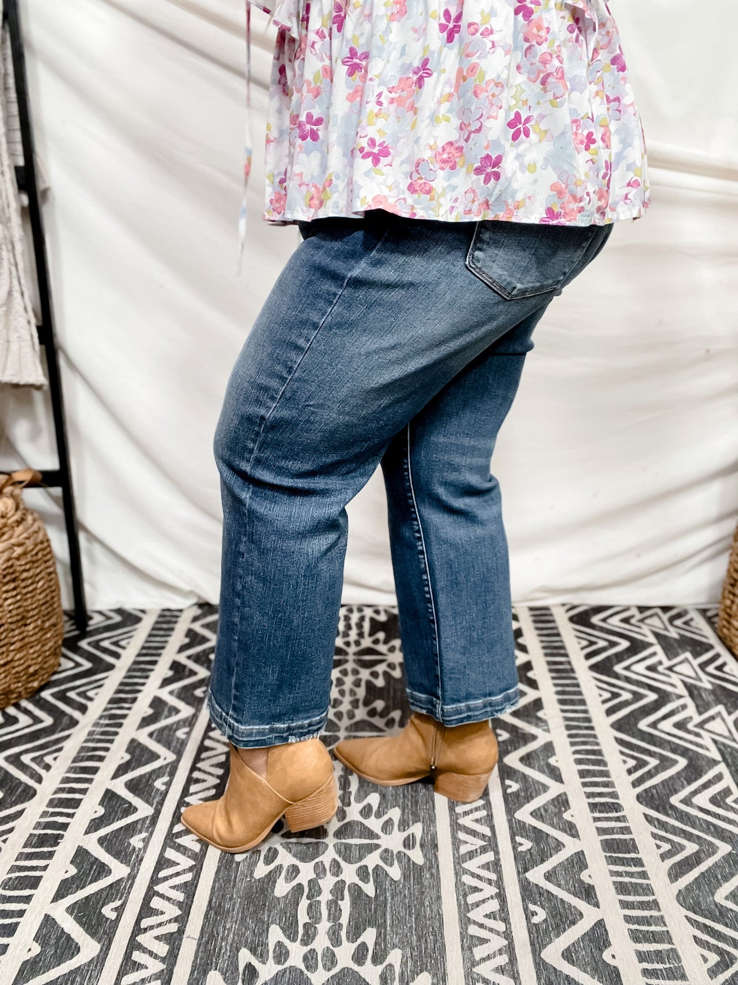 Judy Blue Cropped Wide Leg Jeans - Whiskey Skies