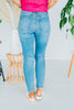 Judy Blue Crossed Over Waistband Jeans - Whiskey Skies