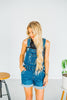 Judy Blue Destroyed & Double Cuff Shorts Overalls - Whiskey Skies