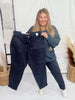 Judy Blue Garment Dyed Navy Cuffed Joggers - Whiskey Skies