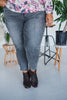 Judy Blue Gray Stone Wash Slim Fit Jeans - Whiskey Skies