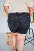 Judy Blue High-Waist 3D Whisker Shorts - Whiskey Skies