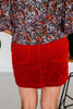 Judy Blue High Waist Corduroy Patch Pocket Skirt - Whiskey Skies
